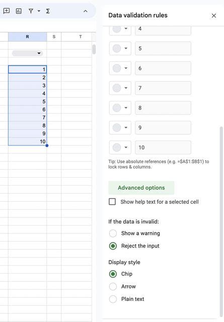 sliders in google sheets